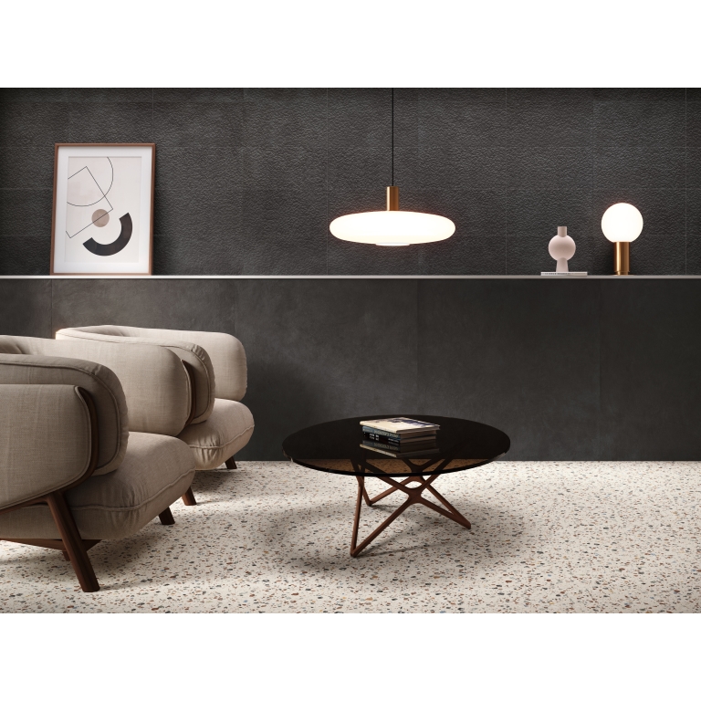 CLAYTONE - 12X24, BLACK GROOVE, MATTE